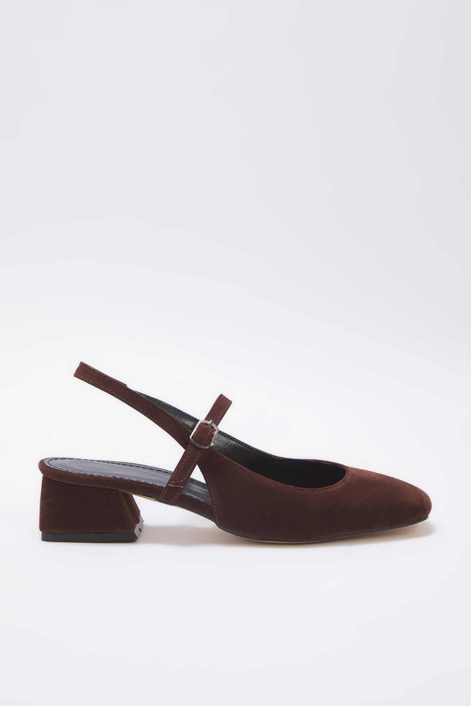 Suede Mary Jane Block Heel Sandals Takss25To00075