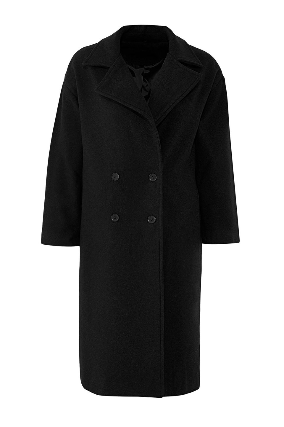 Oversize Wide Cut Long Wool Cachet Coat TWOAW21KB0038