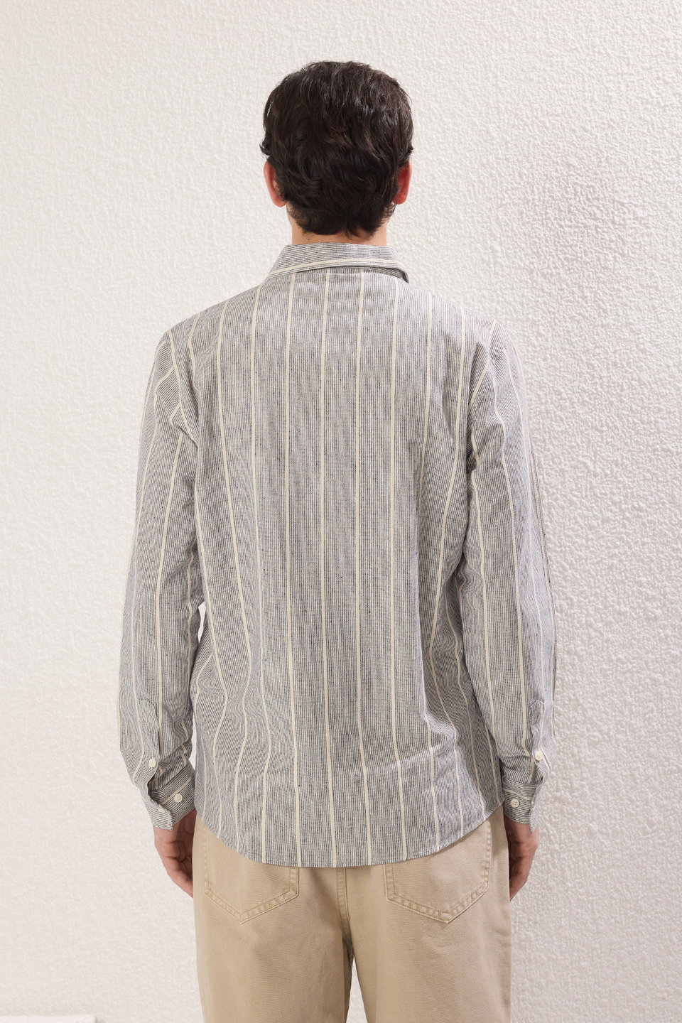Striped Regular Fit Linen Look Shirt TMNSS25GO00037