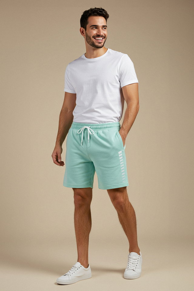 mint - Mint Regular Cut Medium Length Geometric Printed Shorts TMNSS21SR0137