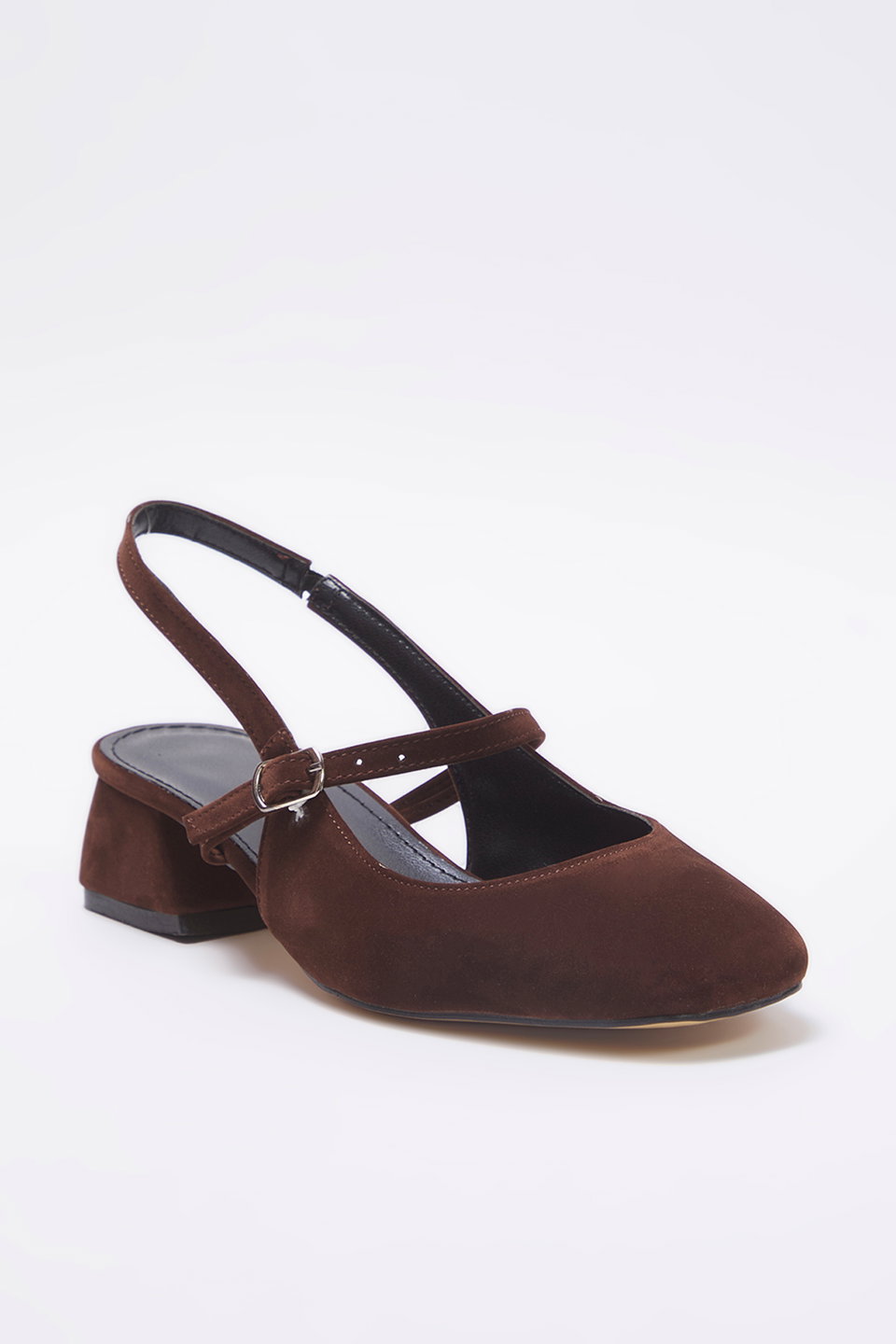 Suede Mary Jane Block Heel Sandals Takss25To00075