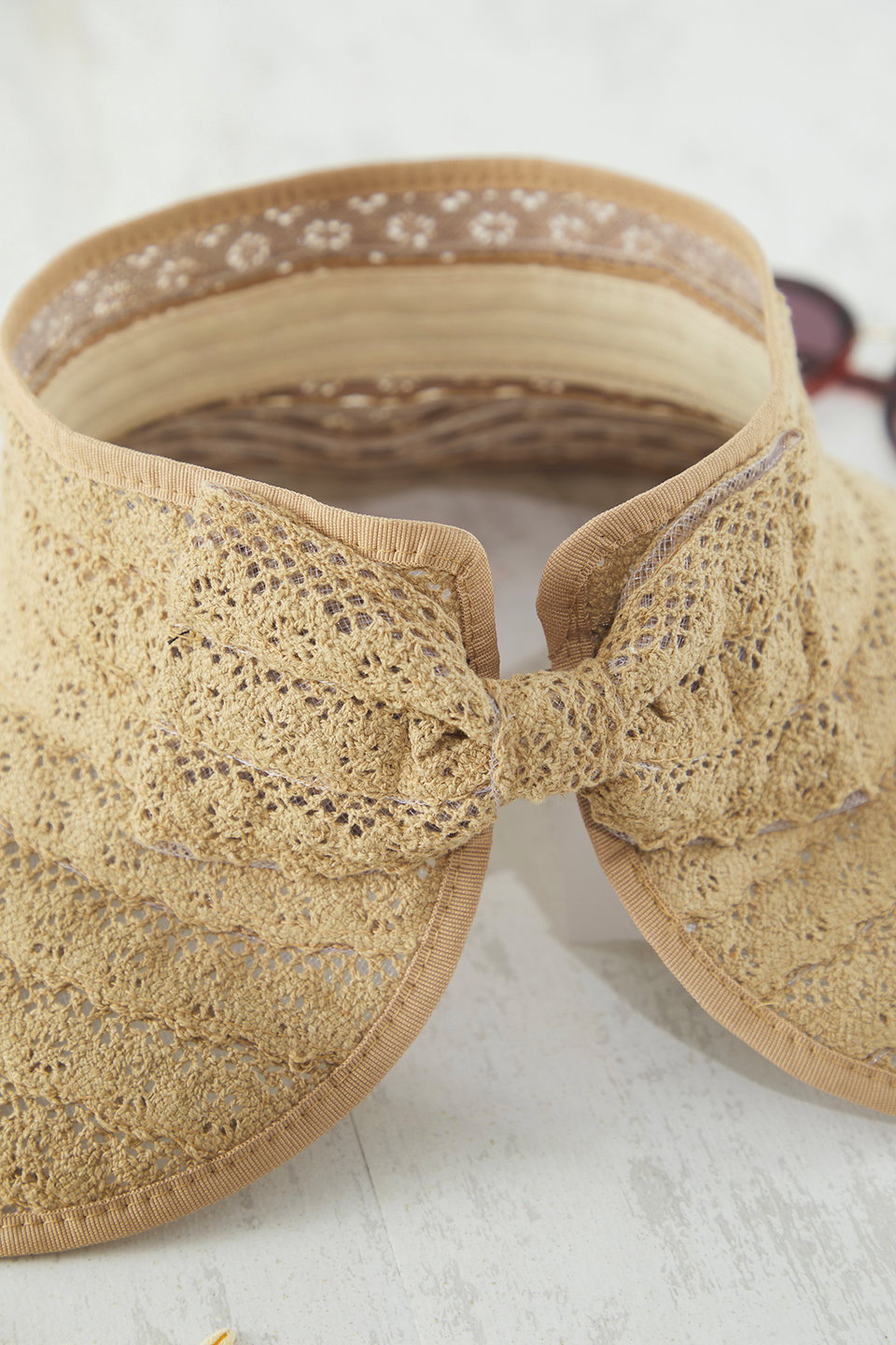 Ribbon Detailed Straw Women's Beach Hat TBESS25SP00002