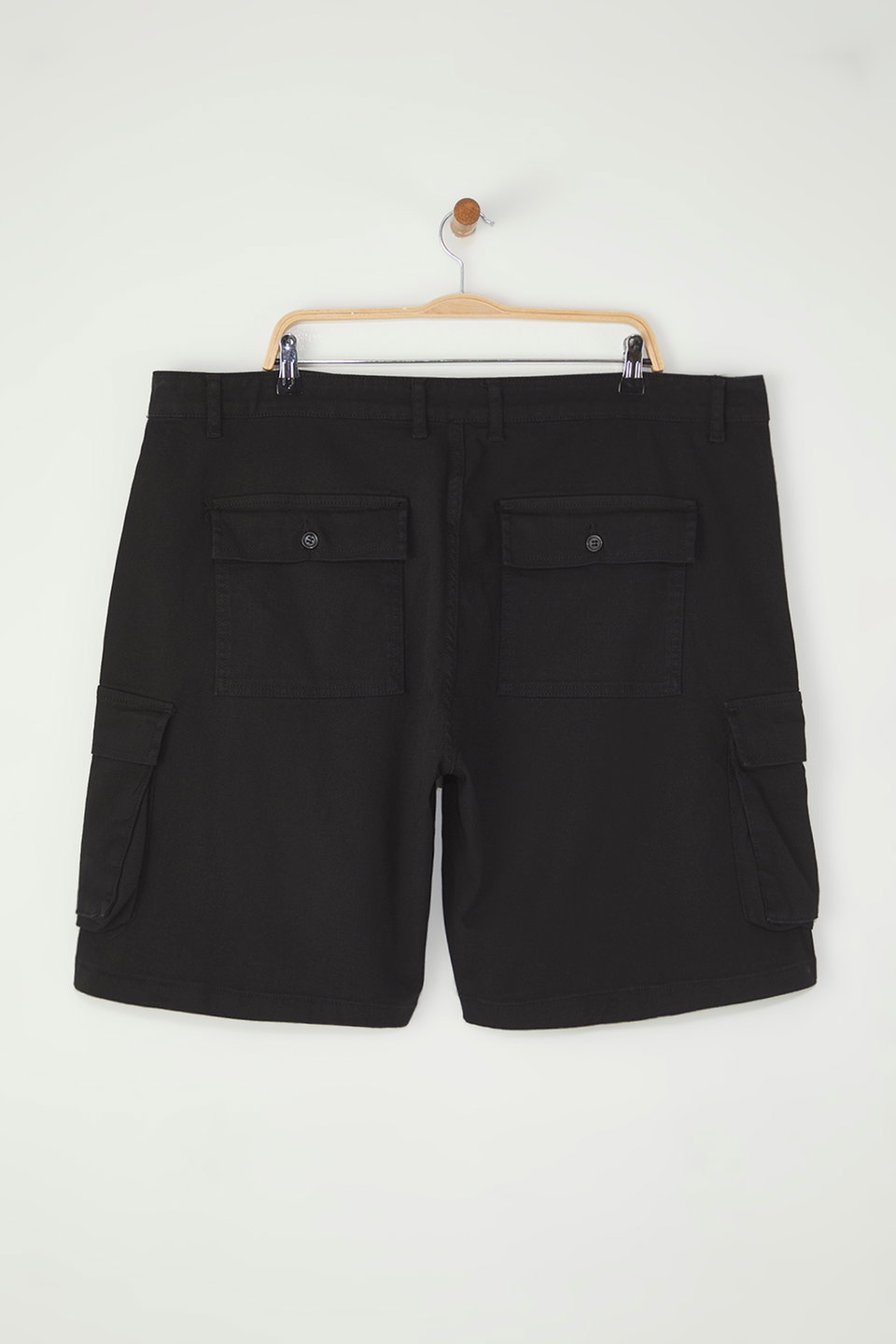 Plus Size Cargo Pocket Regular Cut Comfortable Cotton Shorts & Bermuda TMNSS25AP00008