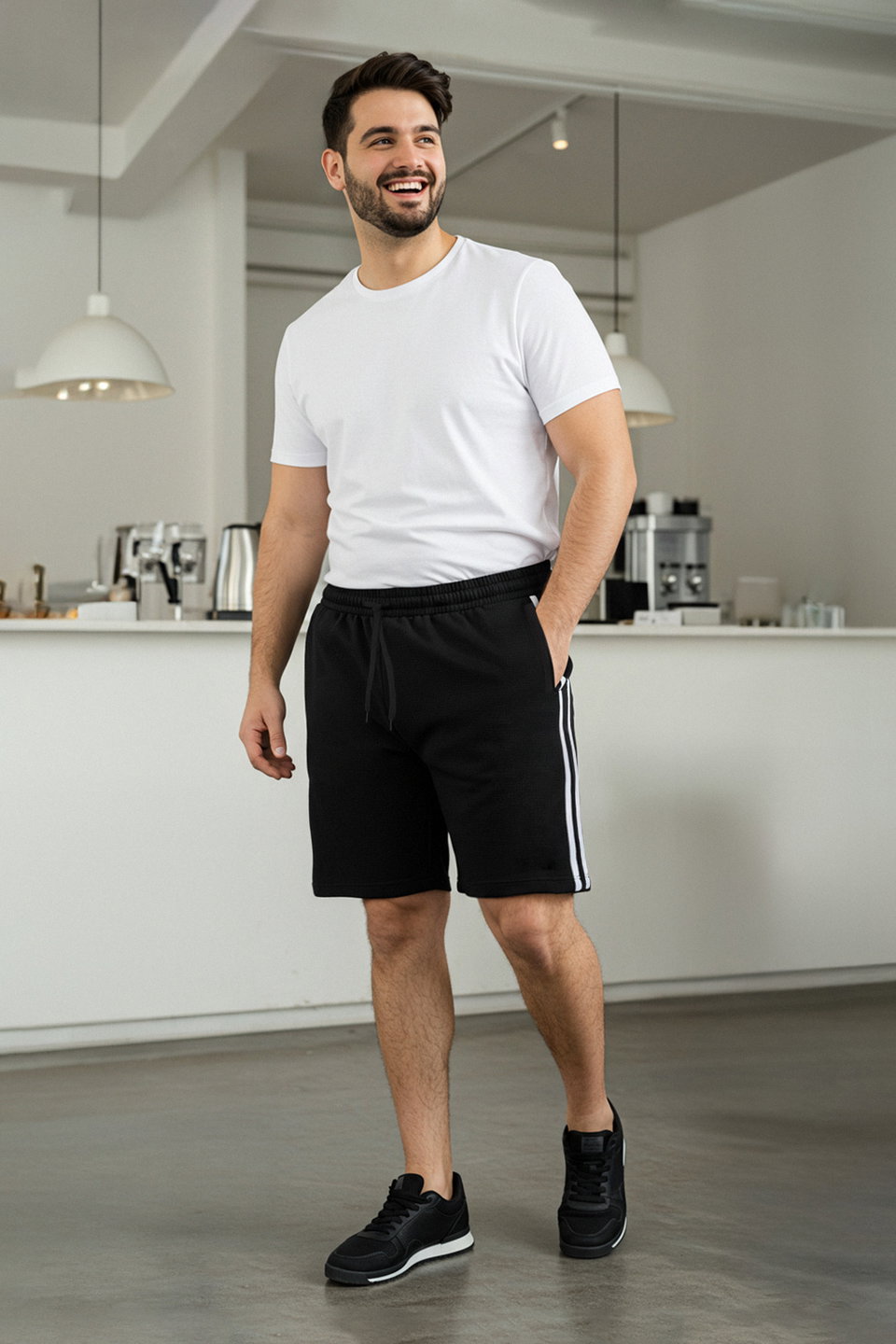 Plus Size Regular/Normal Cut Zipper Pocket Shorts & Bermuda TMNSS25AP00010