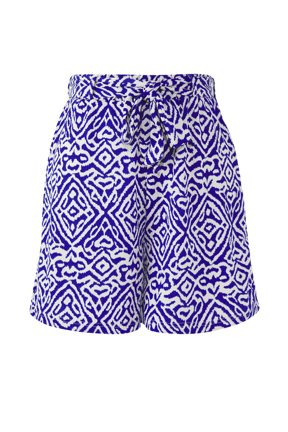Patterned Belt Detailed Knitting Plus Size Shorts & Bermudas TBBSS25AP00041