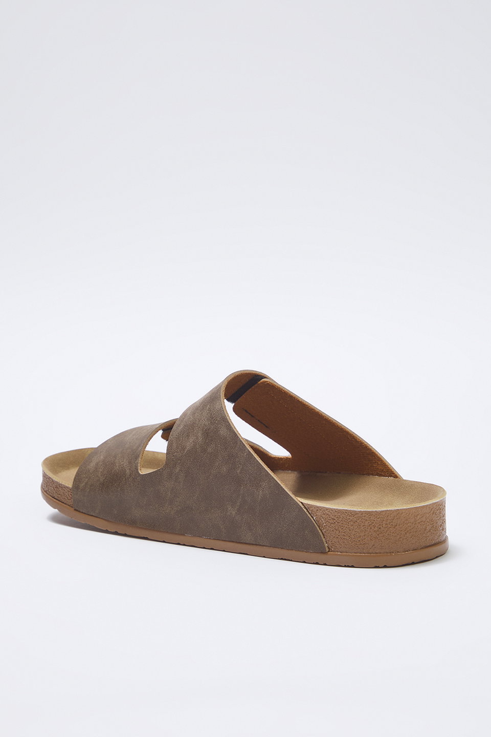 Nubuck Velcro Men's Flat Sole Slippers TAKSS25TE00034