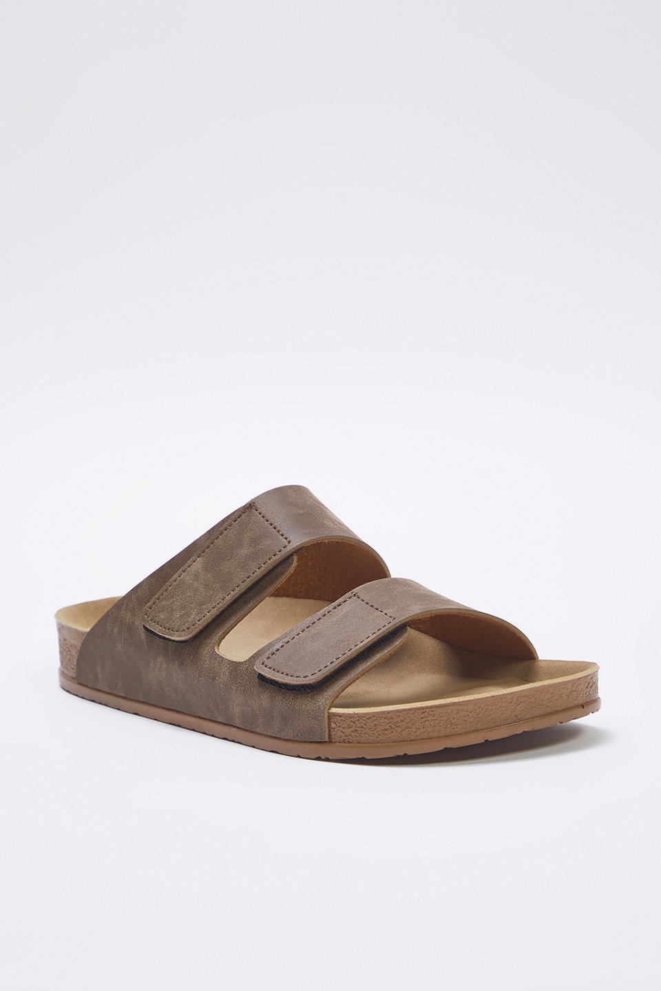 Nubuck Velcro Men's Flat Sole Slippers TAKSS25TE00034