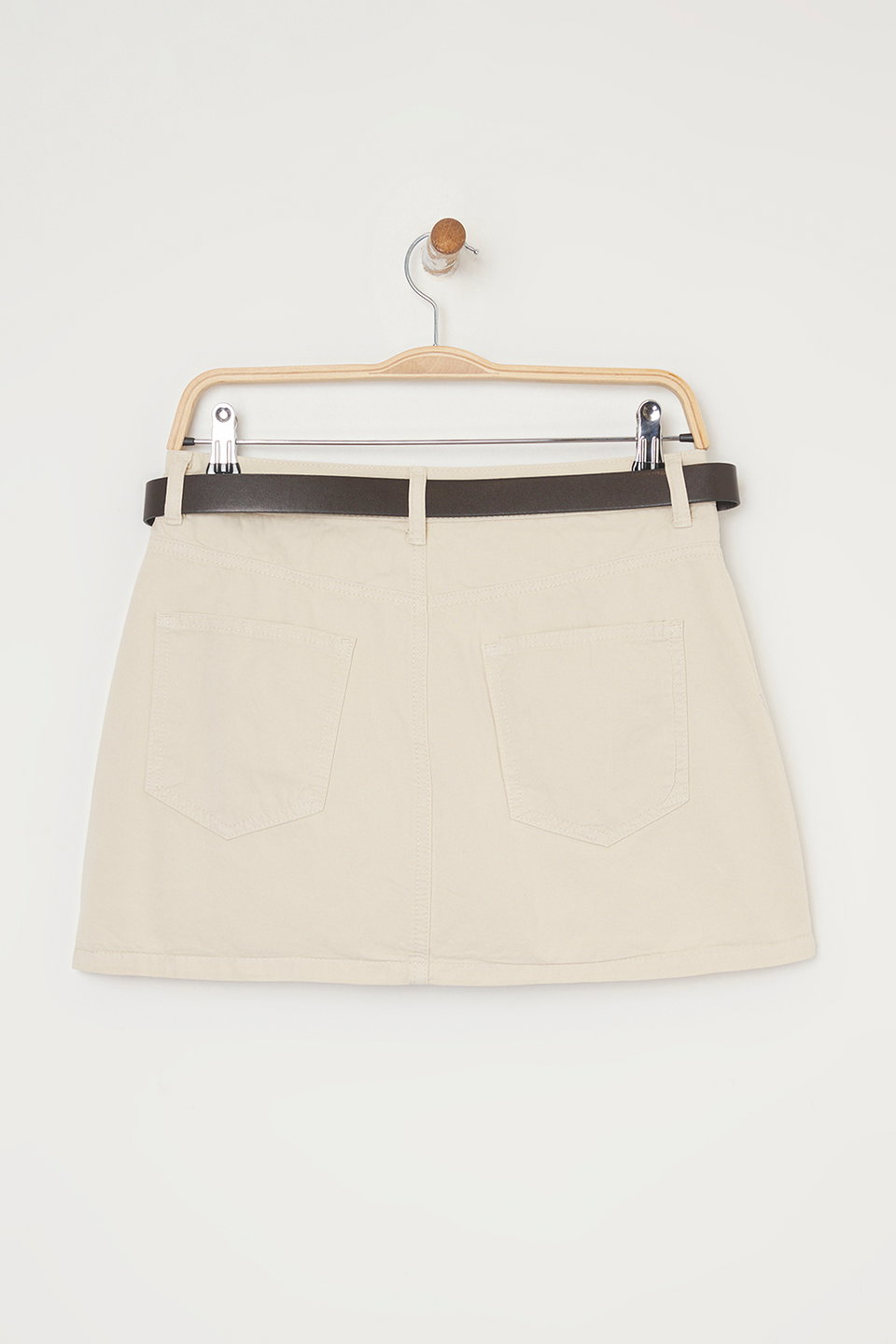 Belt Low Waist Mini Denim Shorts Skirt Twoss25Sr00116