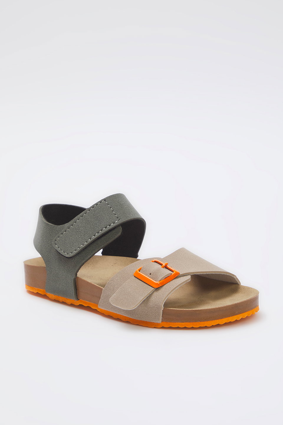 Nubuck Color Block Velcro Unisex Little Child Kids Sandals TAXSS25SD00057
