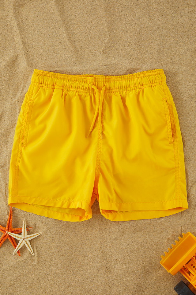 Yellow - Red Boy Basic Woven Swim Shorts TKDSS25DS00002