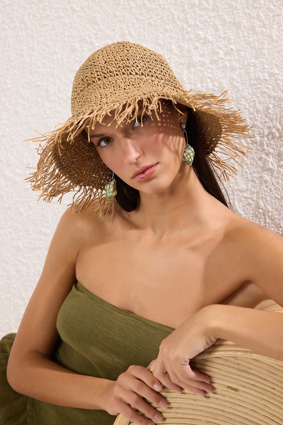 Tasseled Straw Women's Hat TBESS25SP00000