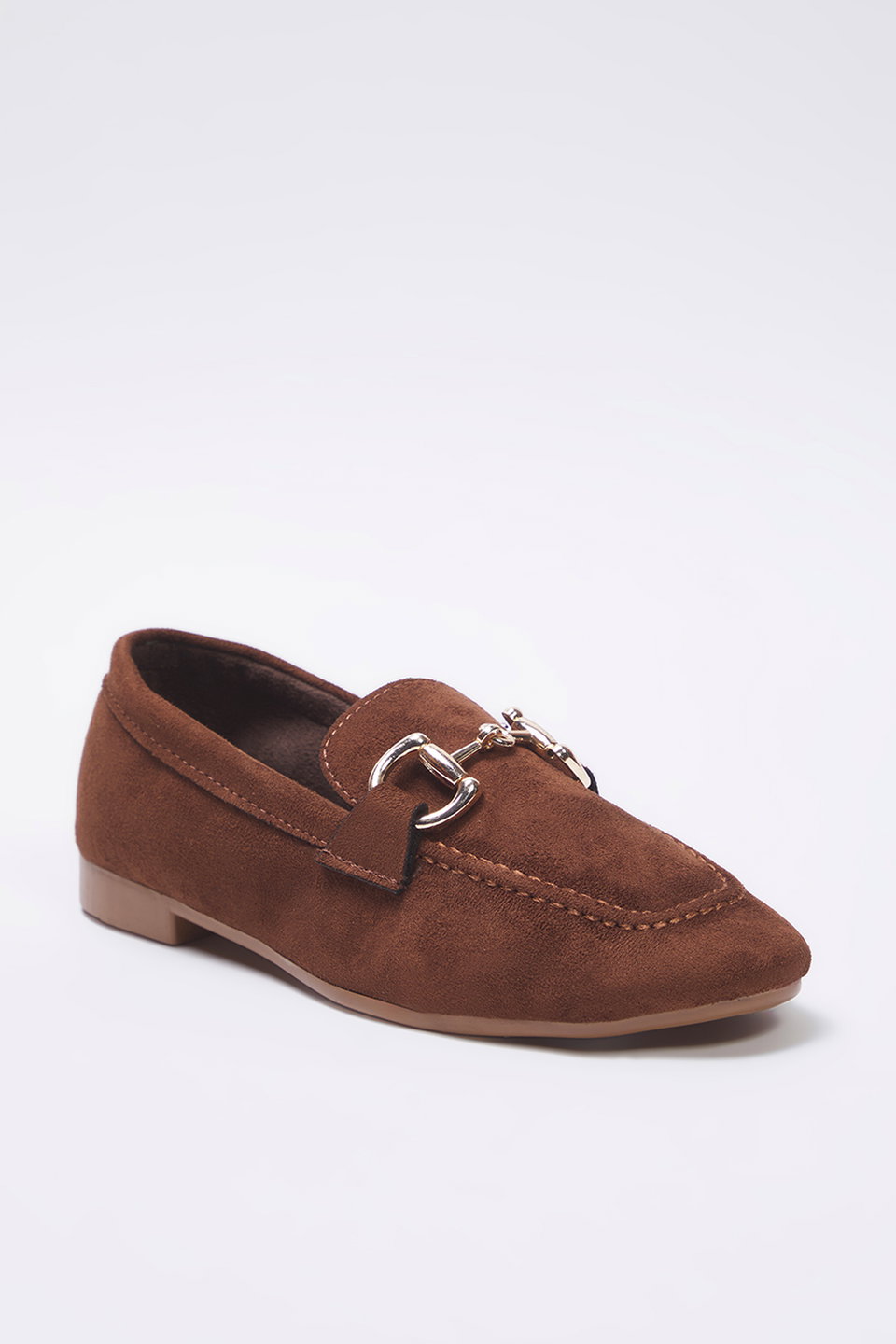 Suede Accessory Detailed Women's Loafer Shoes TAKSS25LA00000