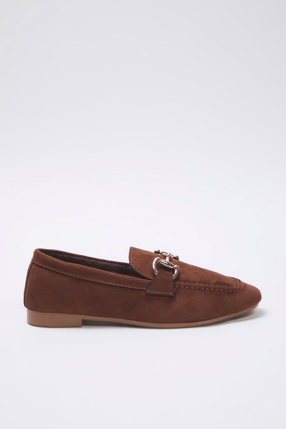 Suede Accessory Detailed Women's Loafer Shoes TAKSS25LA00000