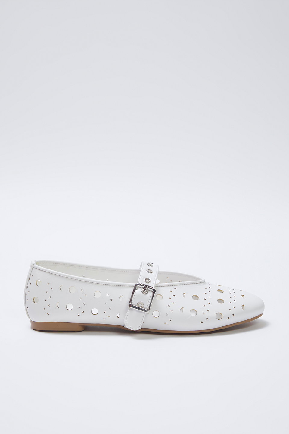 Laser Cut Mary Jane Women's Ballerina Flats TAKSS25BE00037