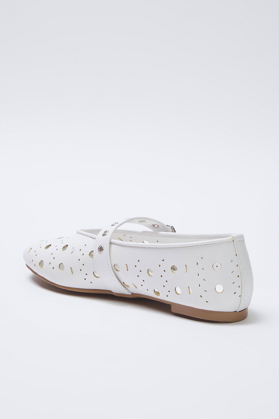 Laser Cut Mary Jane Women's Ballerina Flats TAKSS25BE00037