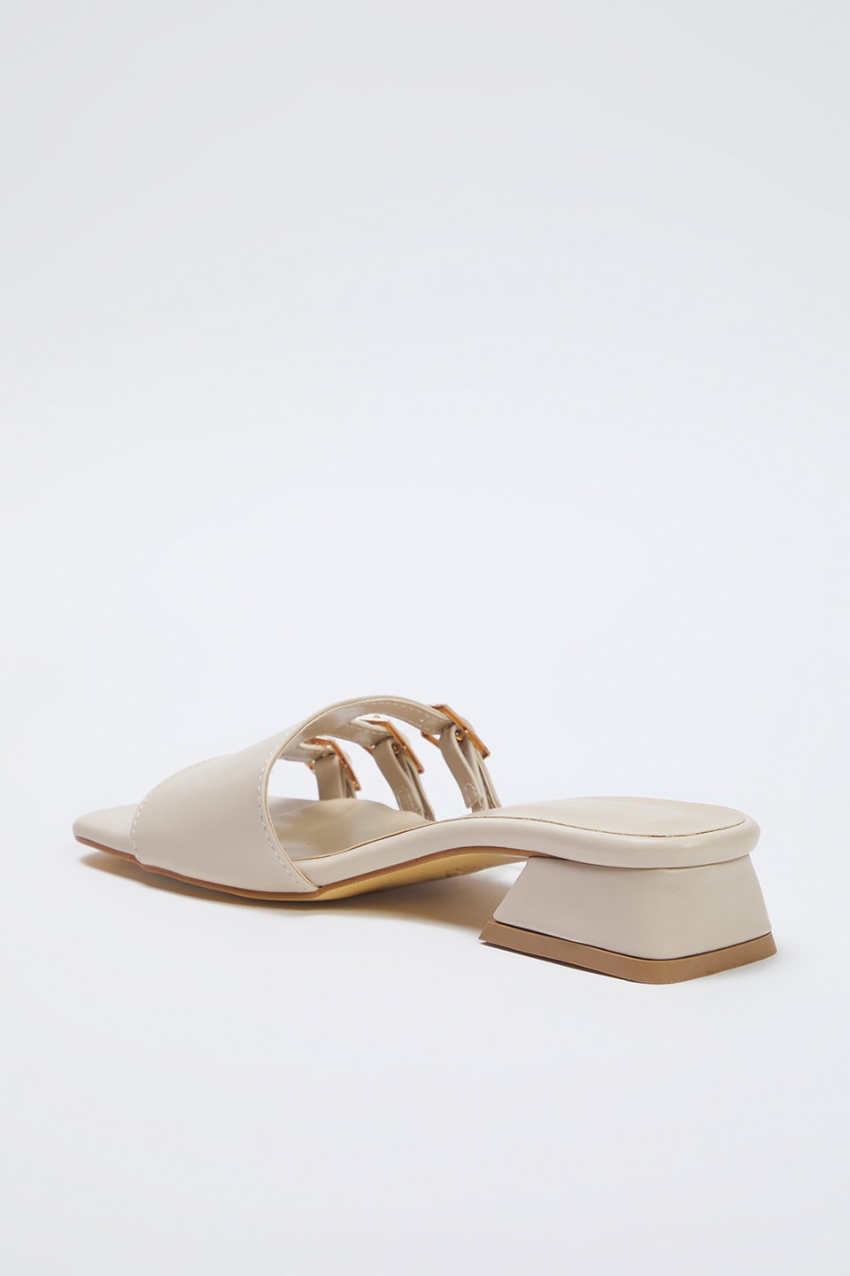 Buckled Block Heel Women's Heeled Slippers TAXSS25TO00036