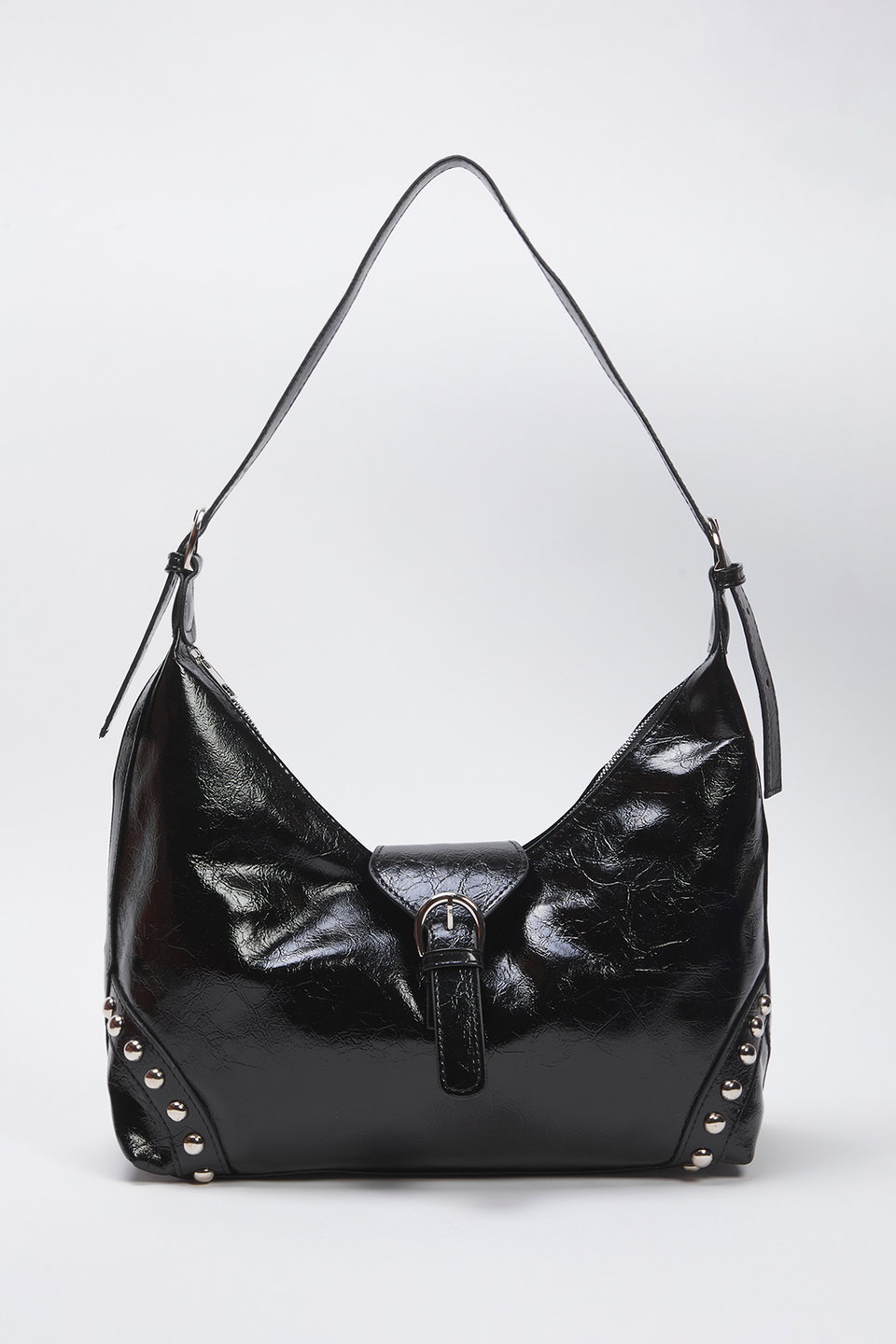 Oval Women's Shoulder Bag with Trok Belt Buckle Takss25Oc00042