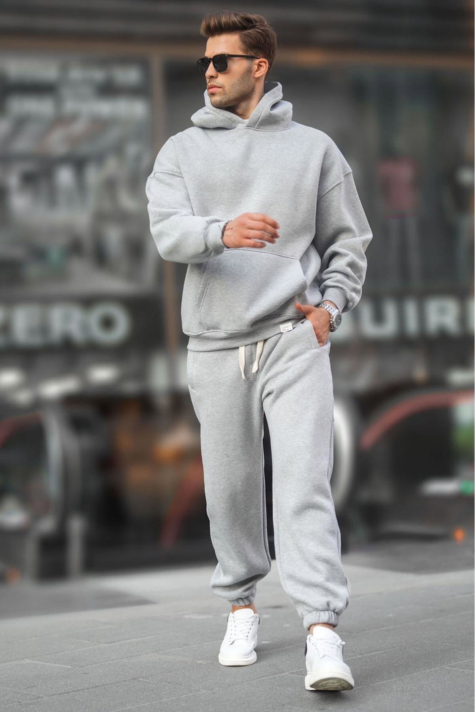Smoky Hooded Basic Tracksuit Set 5925