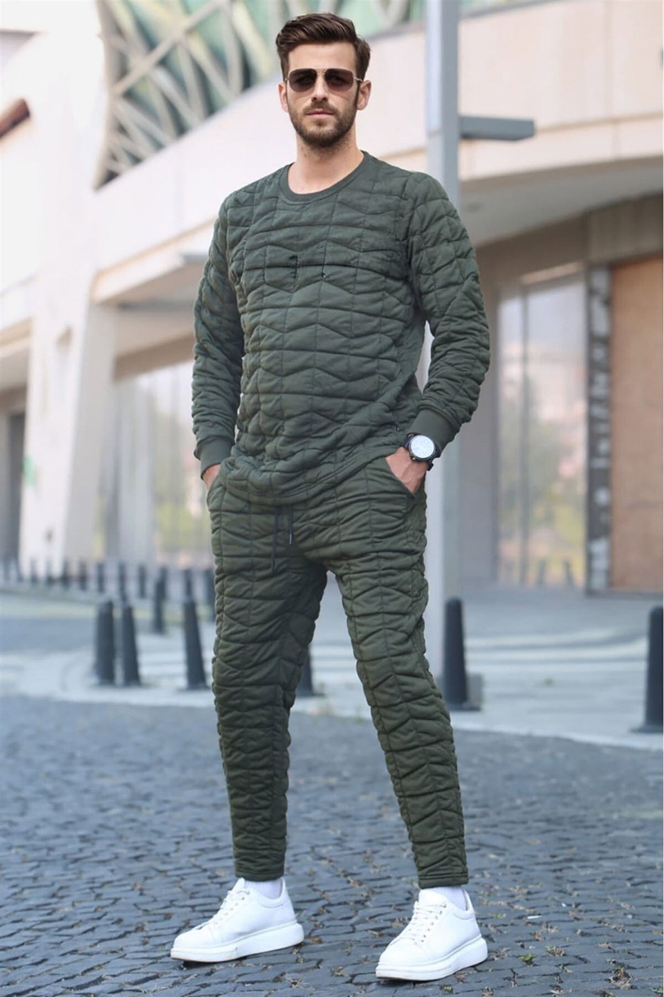 Quilted Patterned Tracksuit 5907
