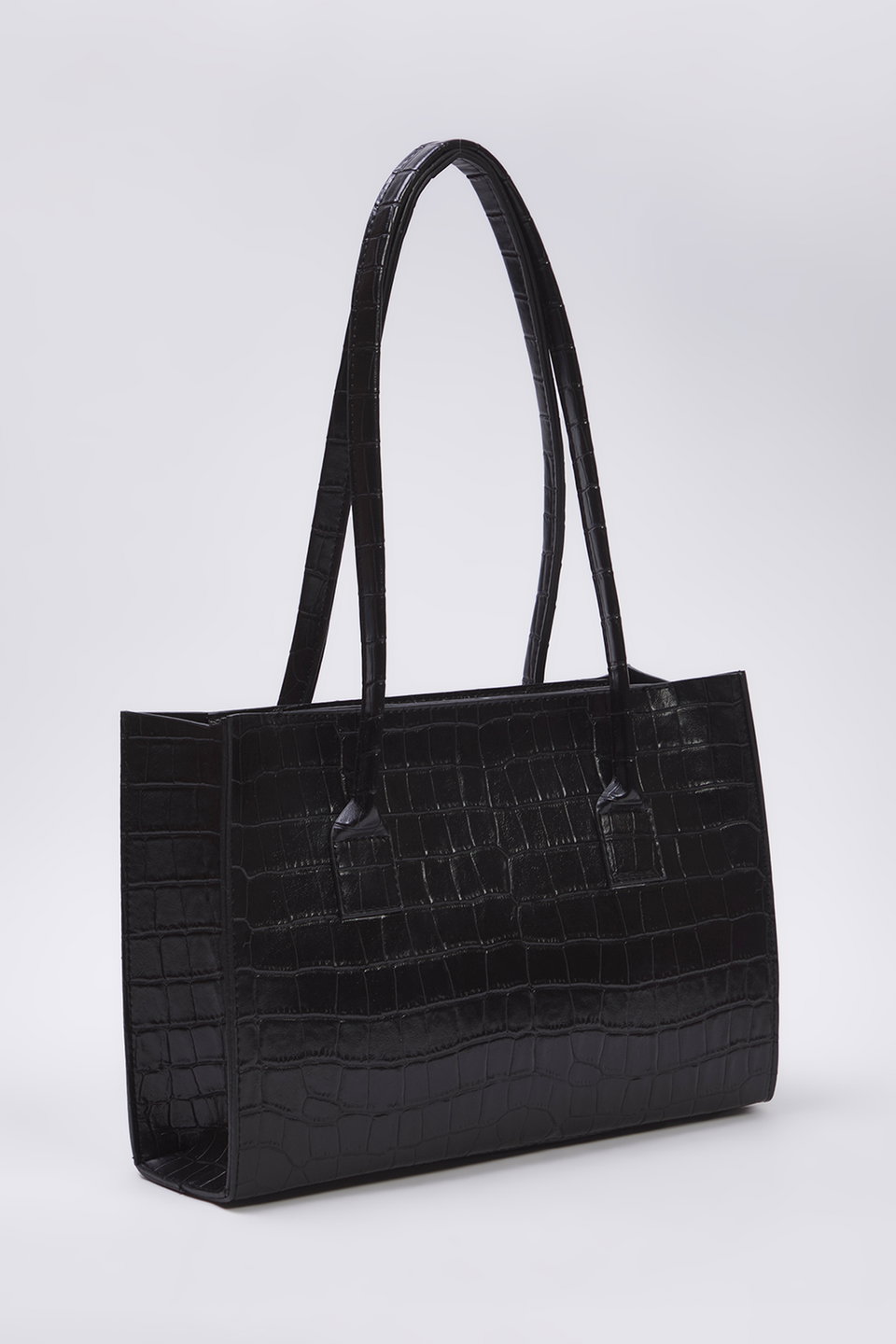 Textured Women's Midi Tote Shoulder Bag TAKSS25OC00074