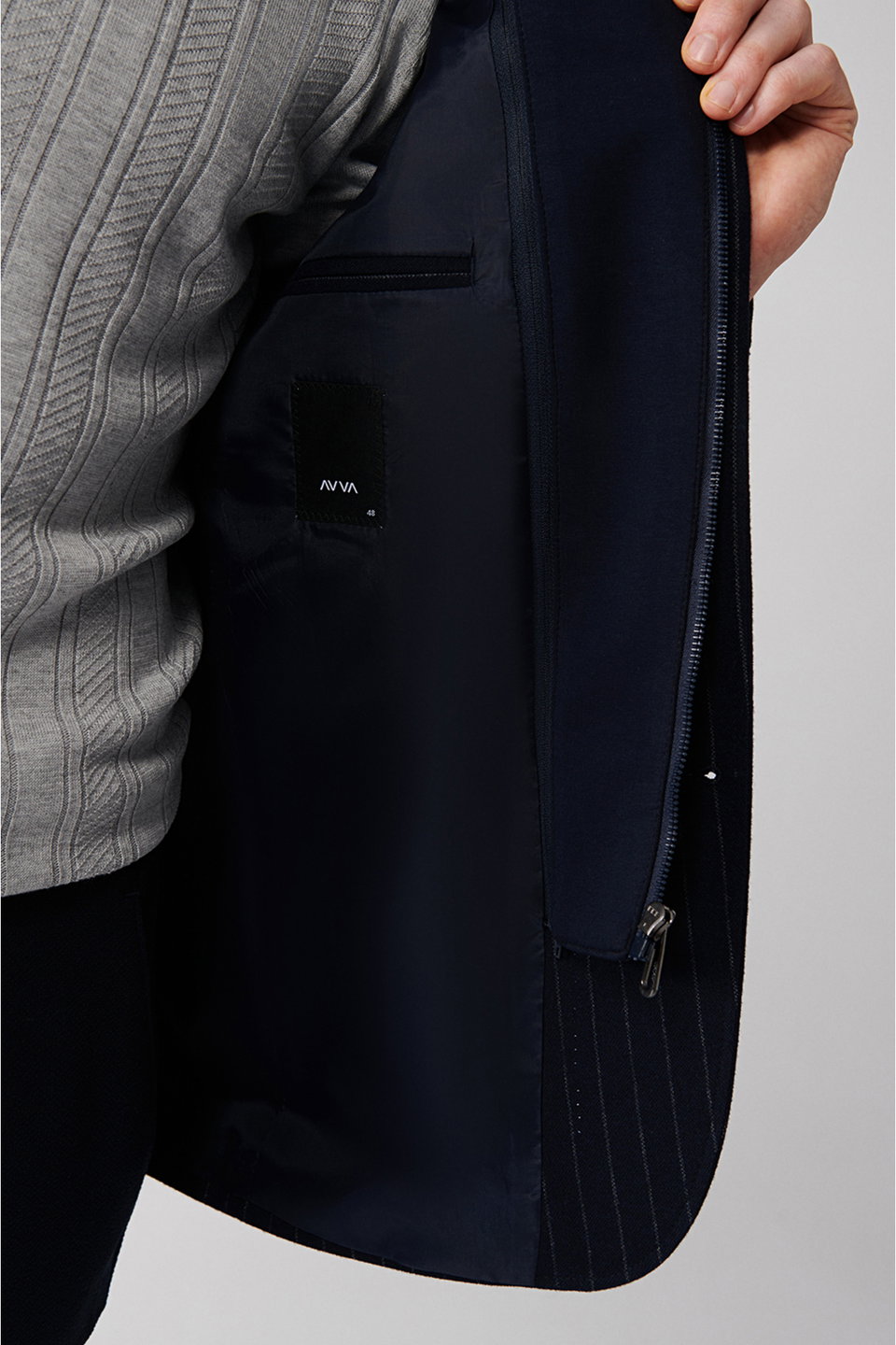 Men's Mono Collar Hooded Jacket with Insert Pockets A32Y4019