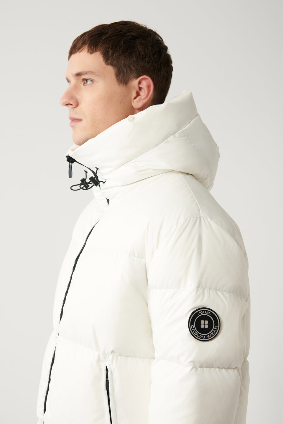 Men's Goose down Water Repellent Windproof Hooded Long Puffer Coat A32Y6021