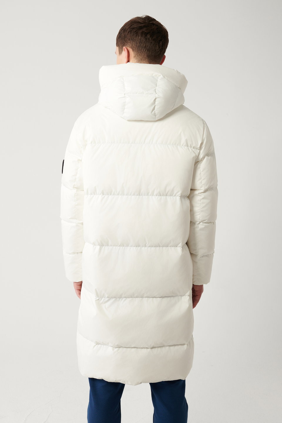 Men's Goose down Water Repellent Windproof Hooded Long Puffer Coat A32Y6021