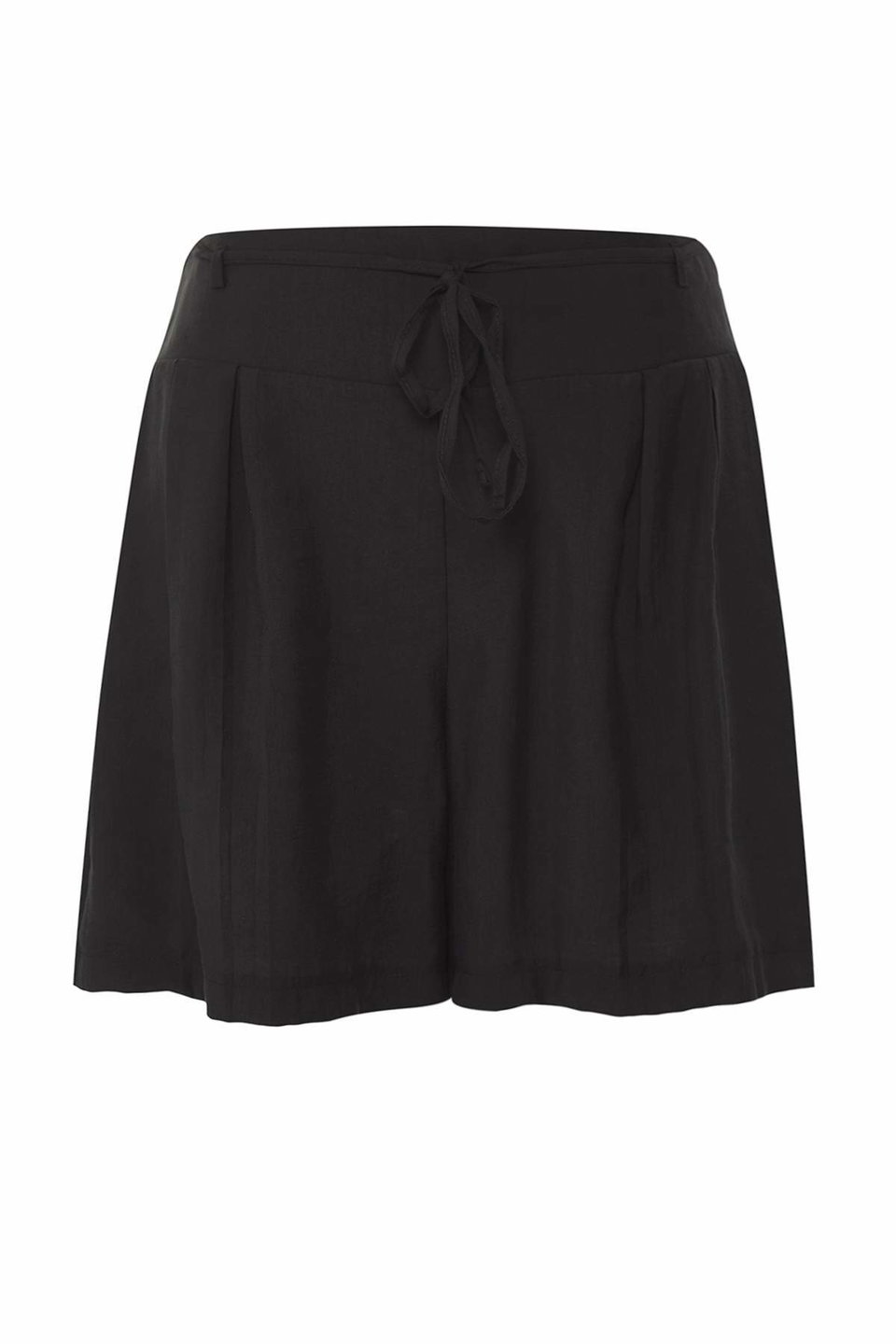 Summer Lace-Up Pleated High Waist Wide Leg Woven Shorts & Bermuda TBBSS25AP00019