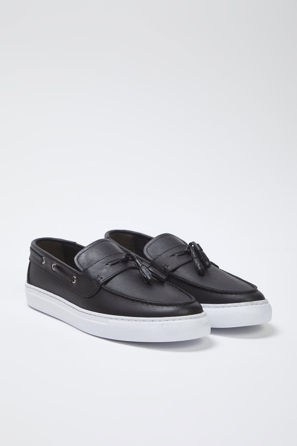 Genuine Leather Tassel Detailed Men's Loafer Shoes TAKSS25LA00020