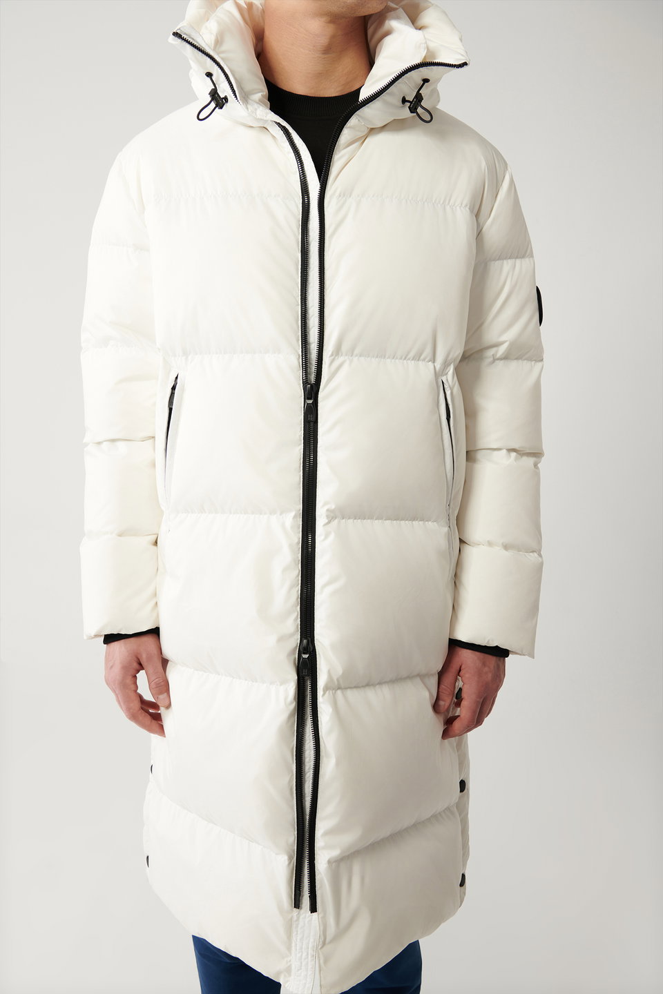 Men's Goose down Water Repellent Windproof Hooded Long Puffer Coat A32Y6021