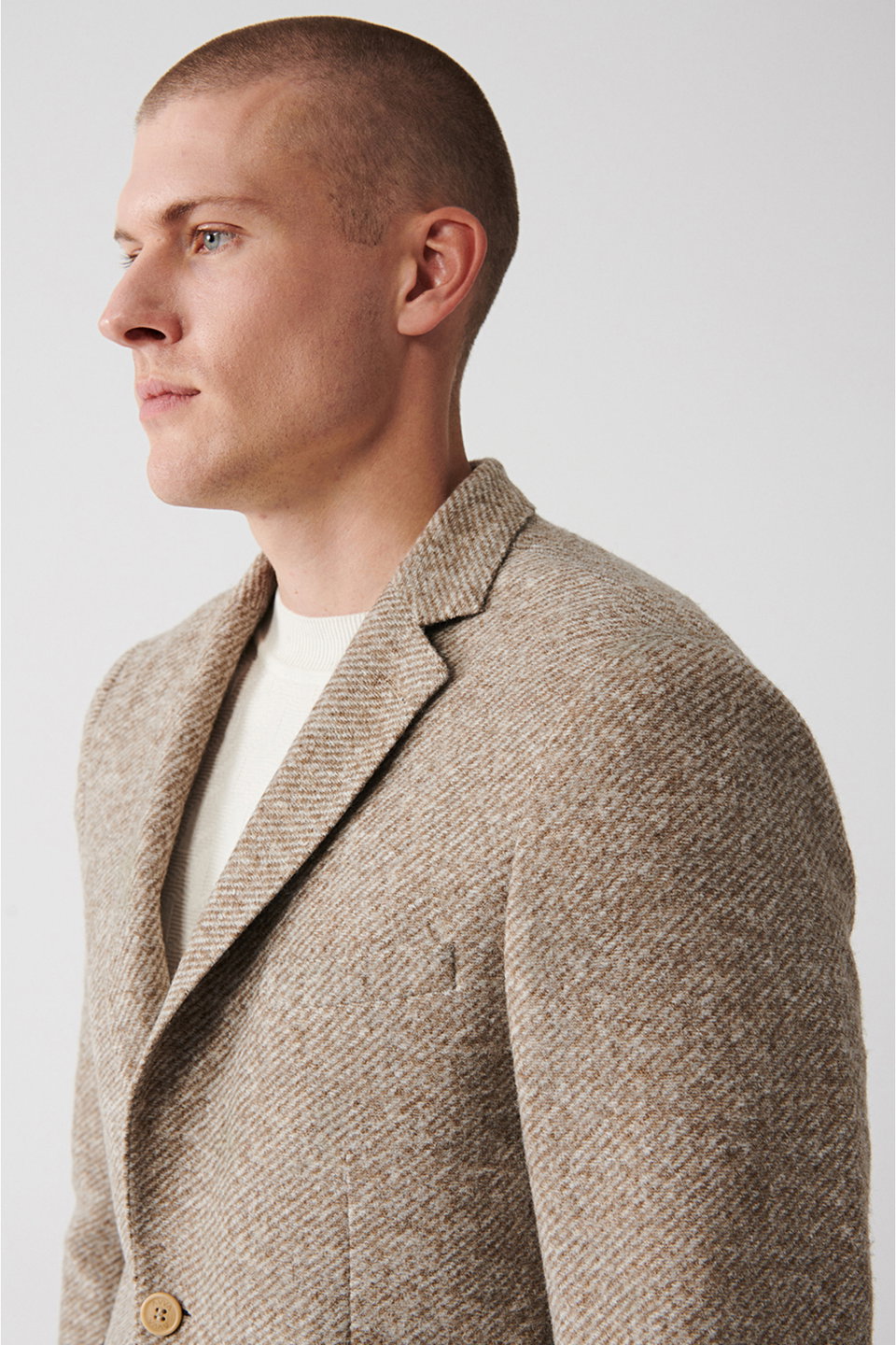 Men's Mono Collar Double Slits Insert Pocket Unlined Jacket A32Y4013