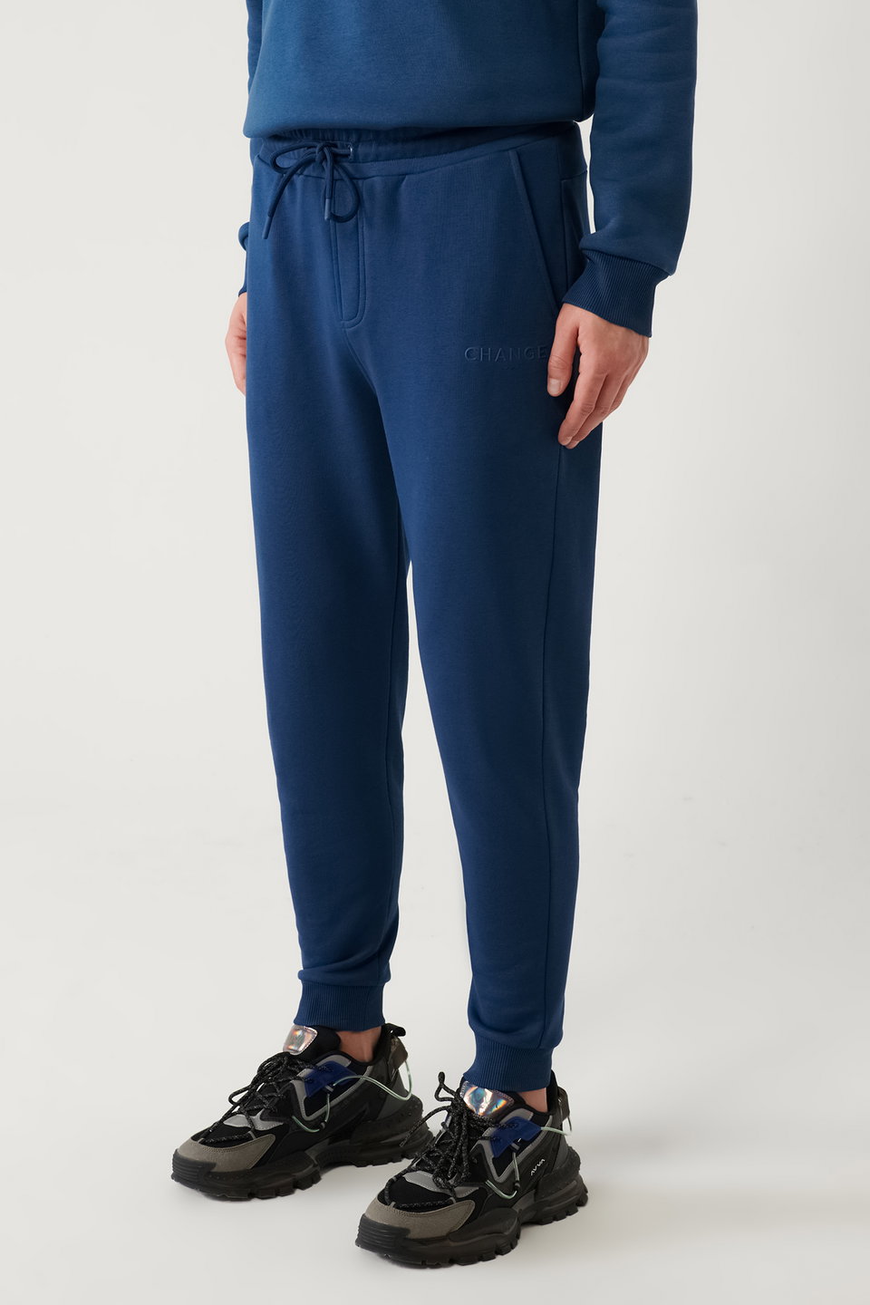 Men's Tied Waist 3-Thread Raised Printed Sweatpants A32Y3411