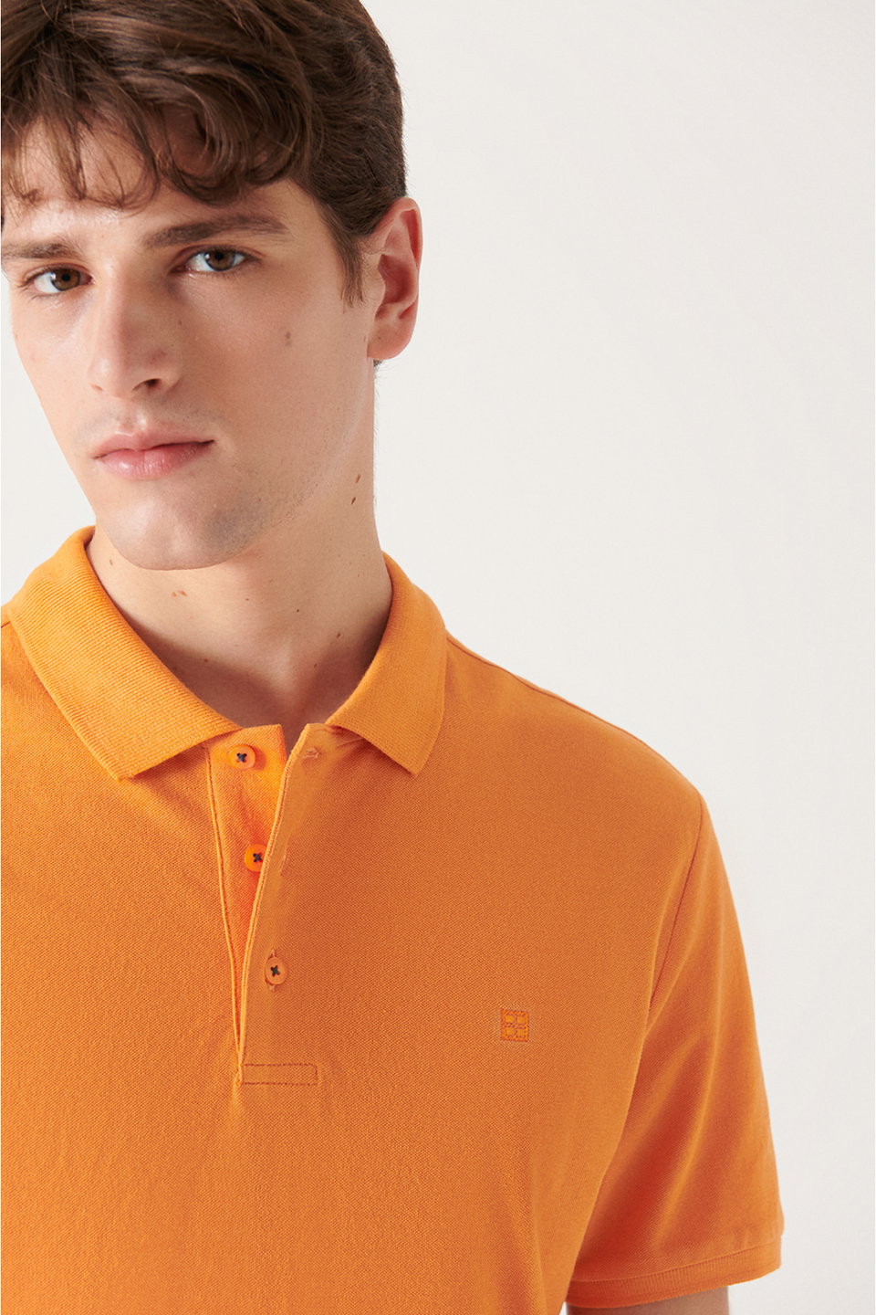 Men's basic cotton polo collar t-shirt e001004