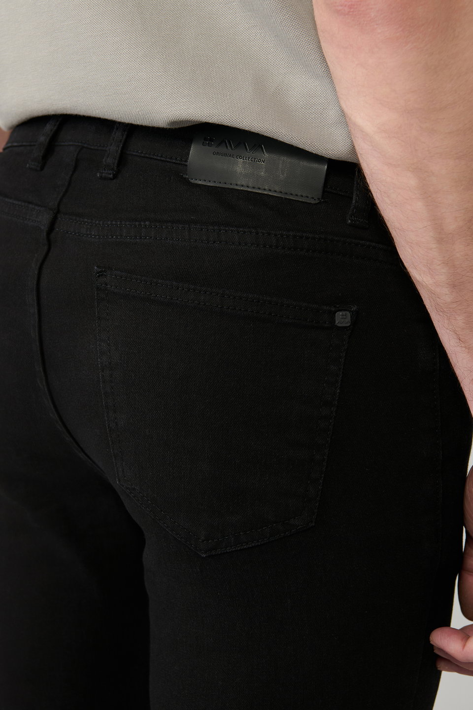 Men's distressed wash stretch jean pants e003512