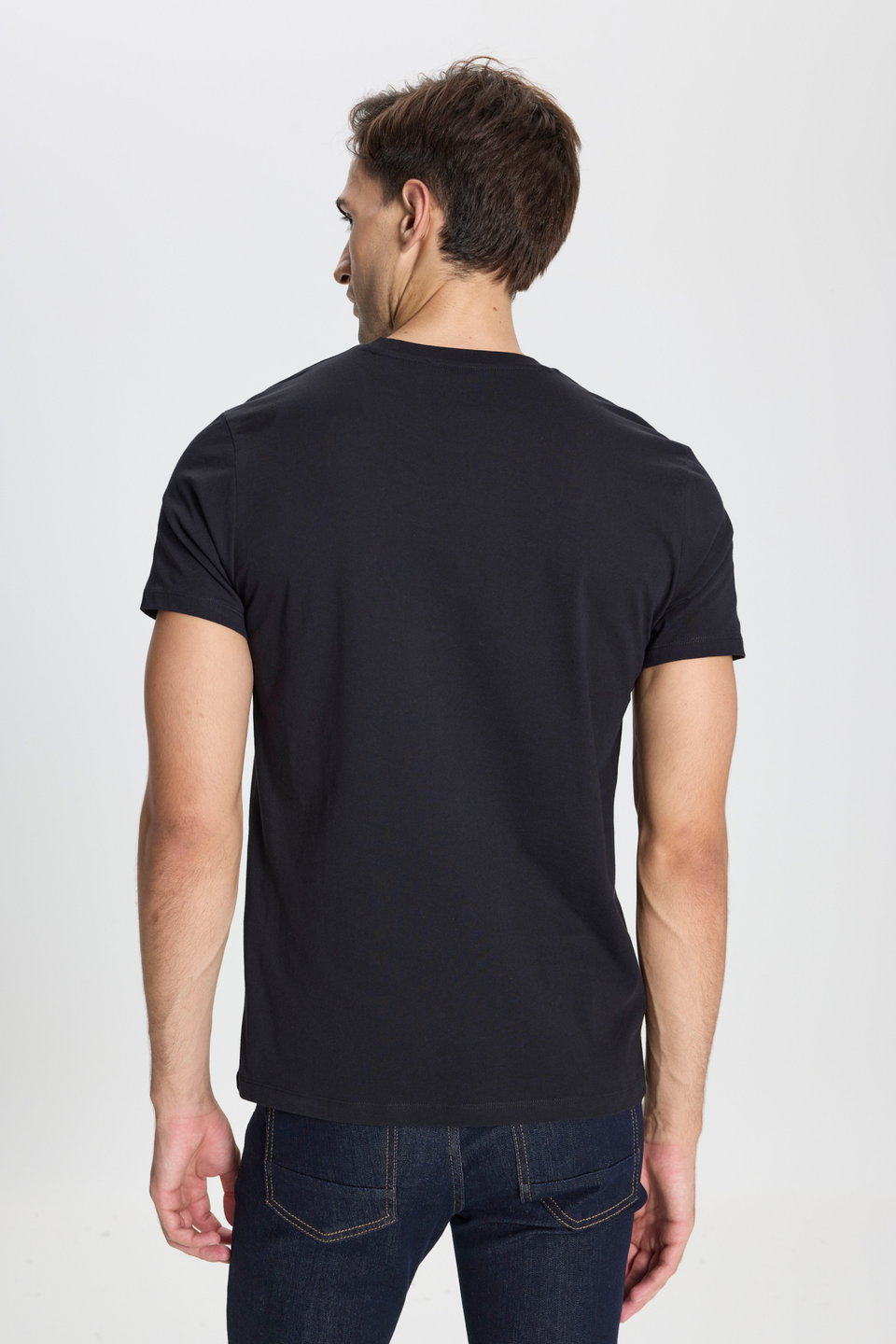 Cotton Slim Fit Slim Fit Crew Neck T-Shirt