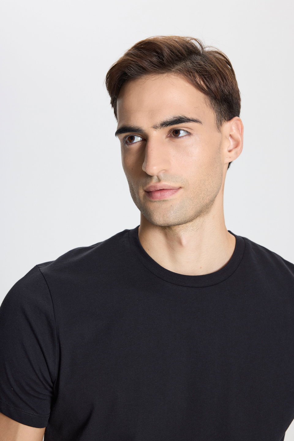 Cotton Slim Fit Slim Fit Crew Neck T-Shirt