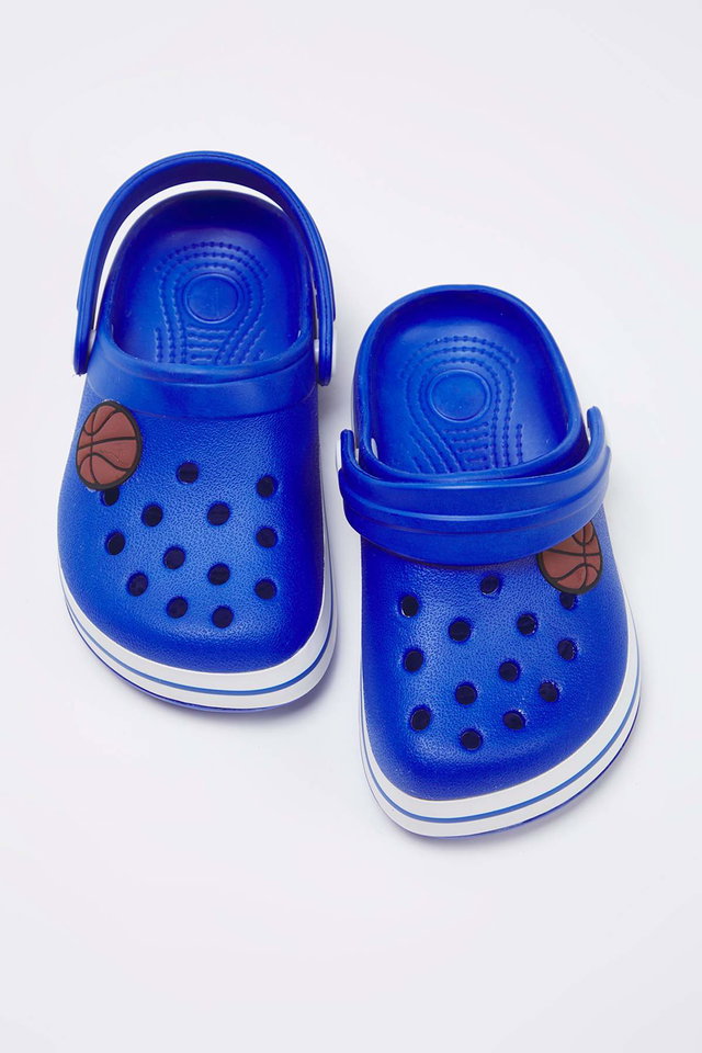 Blue - Blue Closed Front Top Figure Detailed Boy Kids Eva Sandal Slippers TAKSS25TE00055