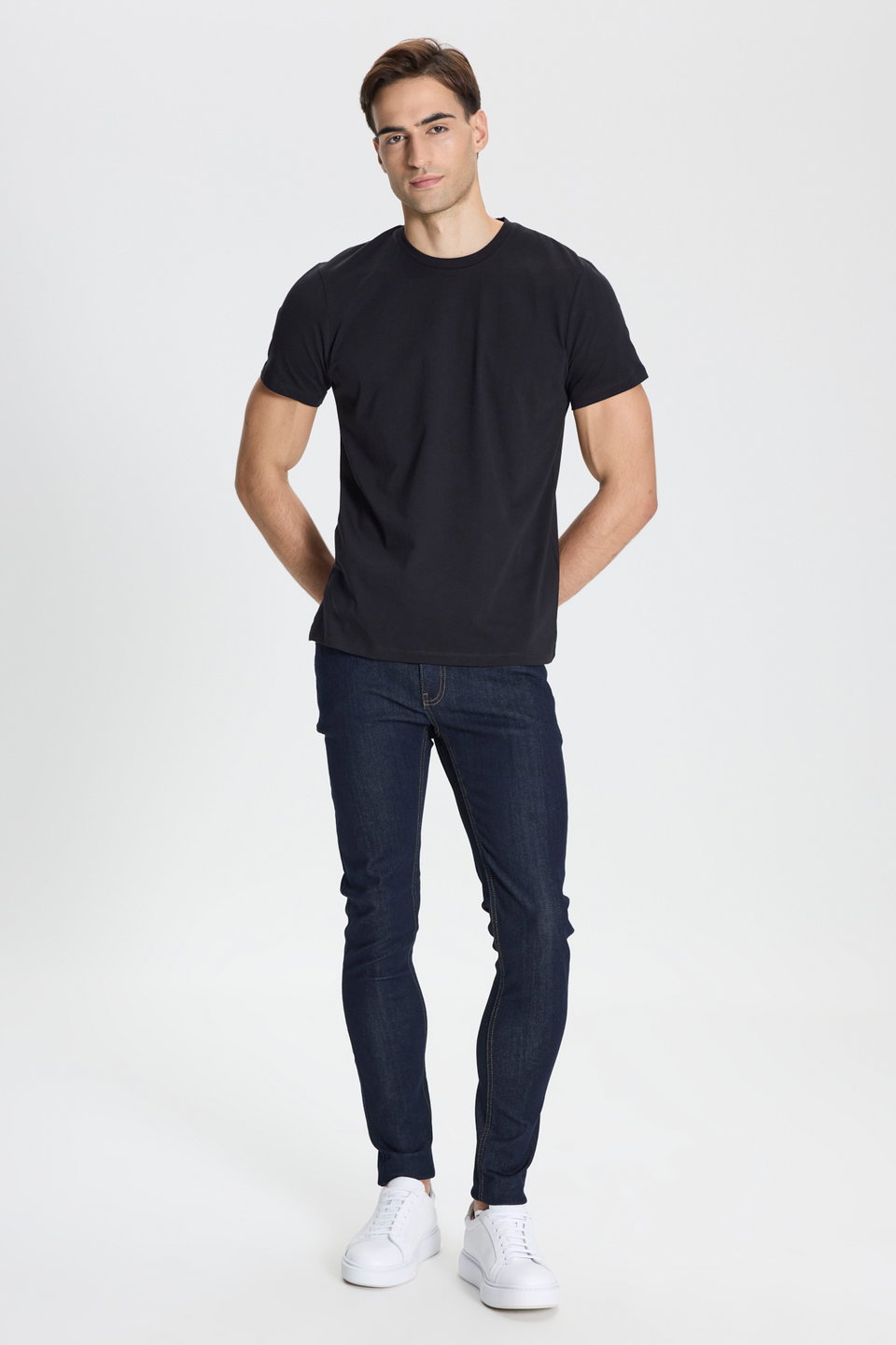 Cotton Slim Fit Slim Fit Crew Neck T-Shirt