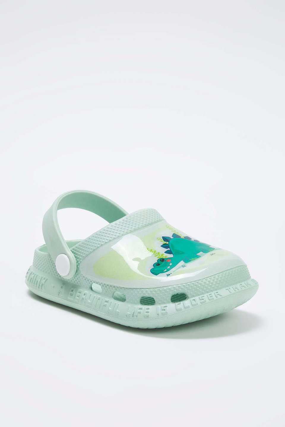 Soft Closed Front Lighted Crocodile Figure Detailed Boy Kids Sandal Slippers TAKSS25TE00054