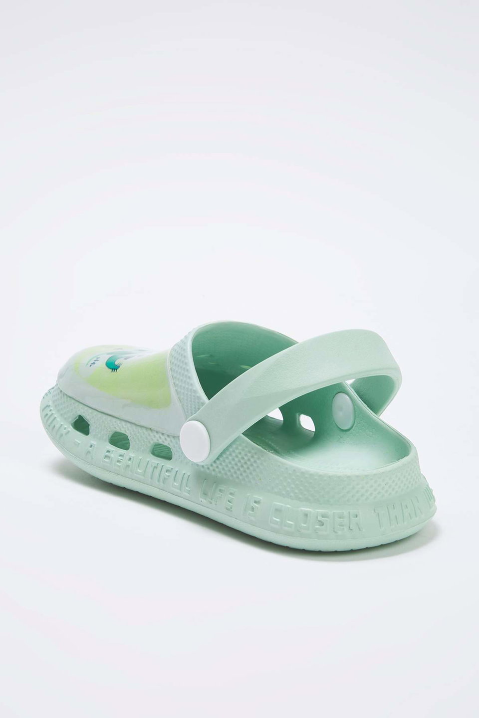 Soft Closed Front Lighted Crocodile Figure Detailed Boy Kids Sandal Slippers TAKSS25TE00054