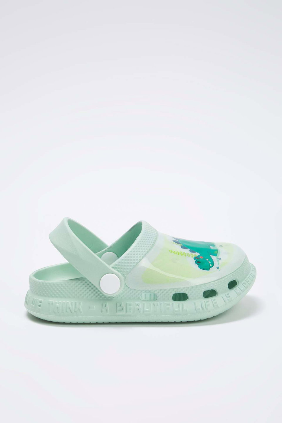 Soft Closed Front Lighted Crocodile Figure Detailed Boy Kids Sandal Slippers TAKSS25TE00054