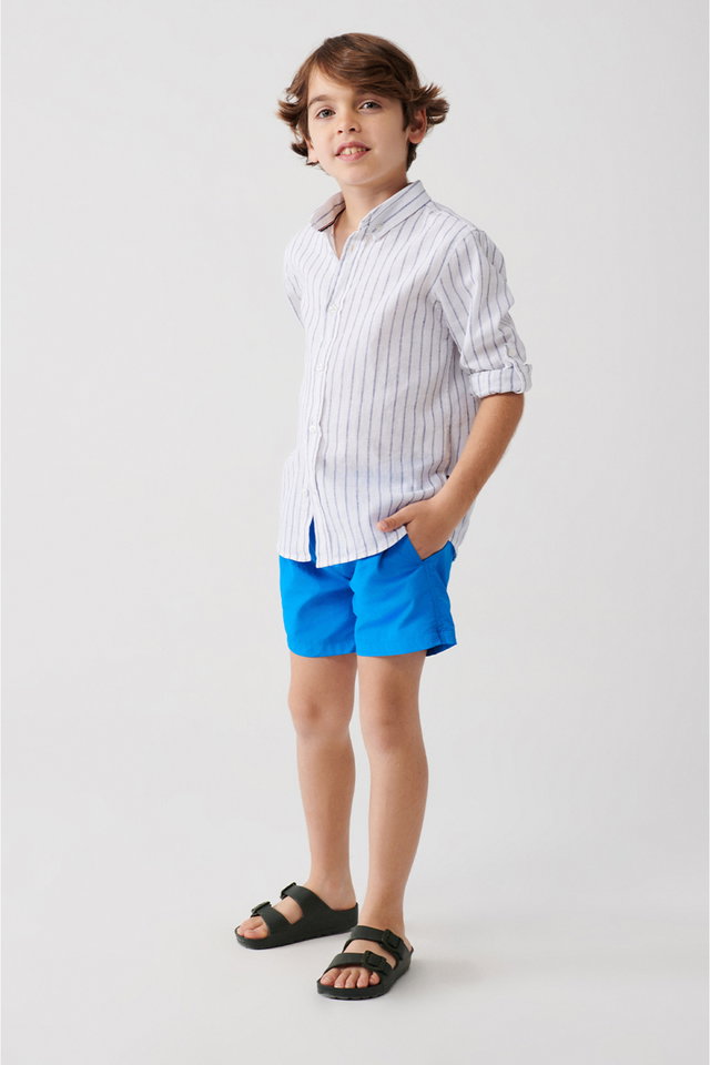 sax - Boys Black Quick Drying Kids Swim Shorts A31Y3810