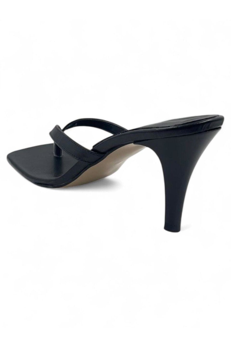 Square Toe Flip Flops Women Thin Heels Slippers Takss25To00096