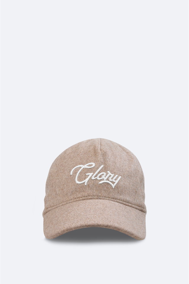 Beige - Men's Beige Front Embroidery Detailed Stamped Hat A32Y9211