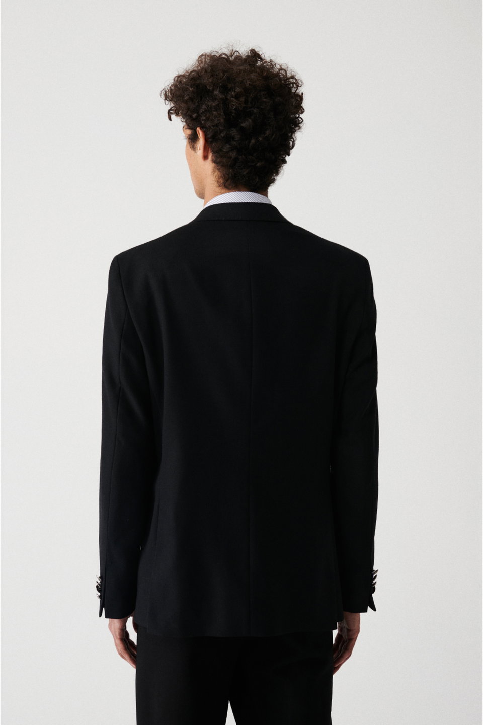 Men's Mono Collar Flap Pocket Lined Double Vent Metal Button Blazer Jacket A32Y4029