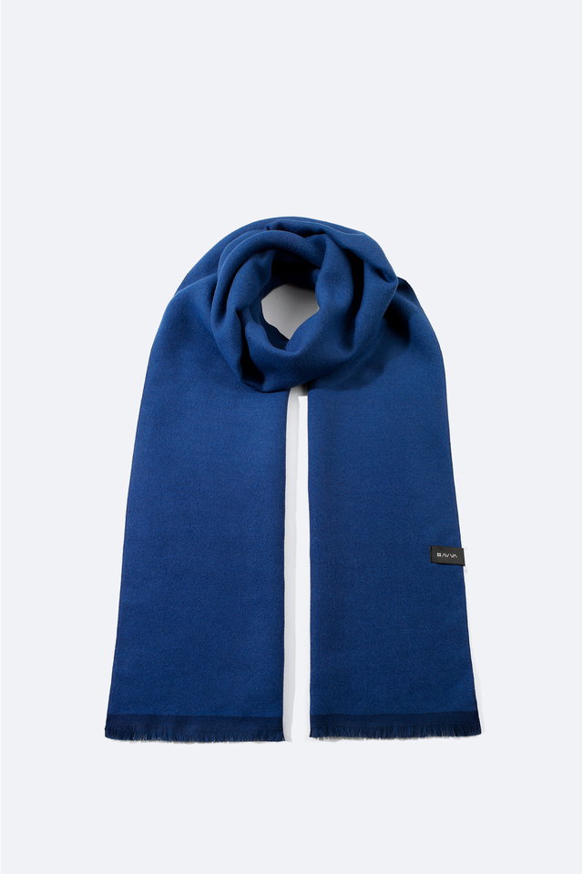 Blue - Men's Indigo Plain Shawl A22Y9426
