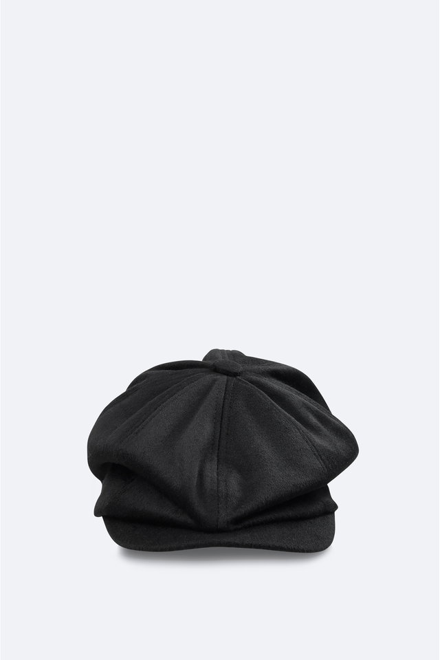 Black - Men's Mink Cap Hat A32Y9201