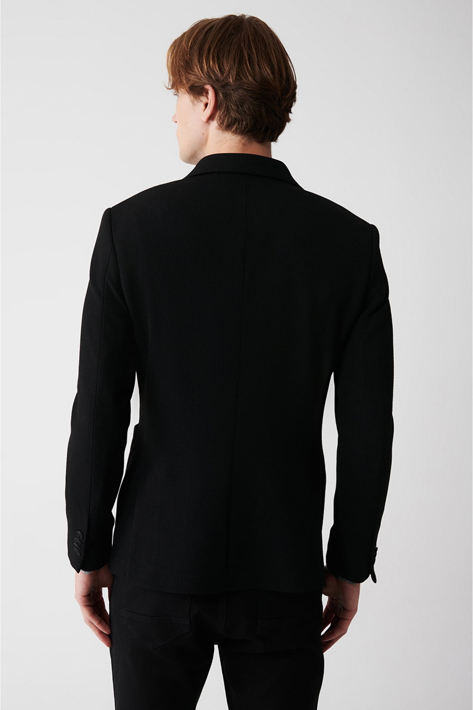 Men's swallow collar unlined double breasted jacket a32y4052