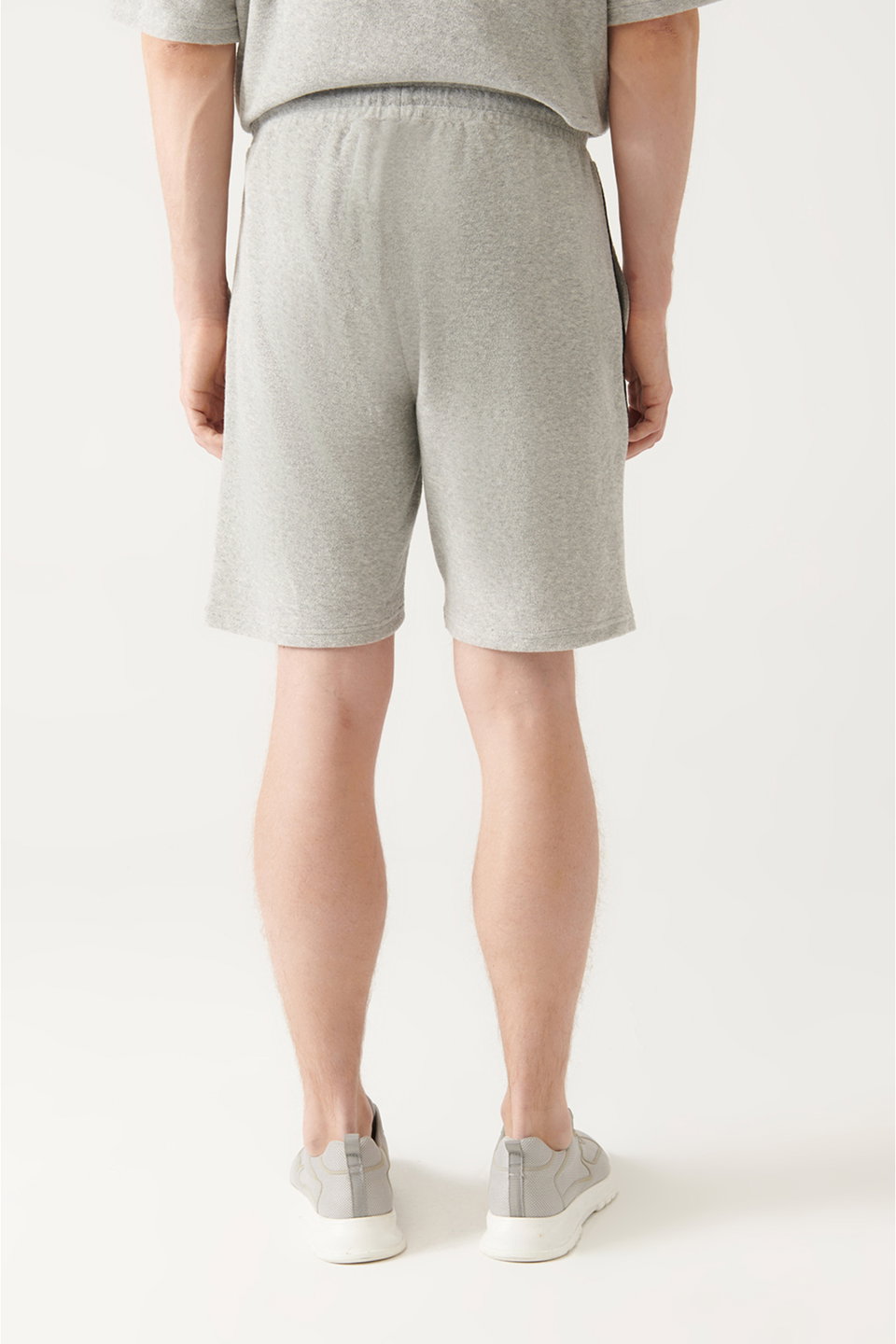 Men's Towel Hooded Cotton 2-Piece Sweatshirt Shorts Set A31Y3345