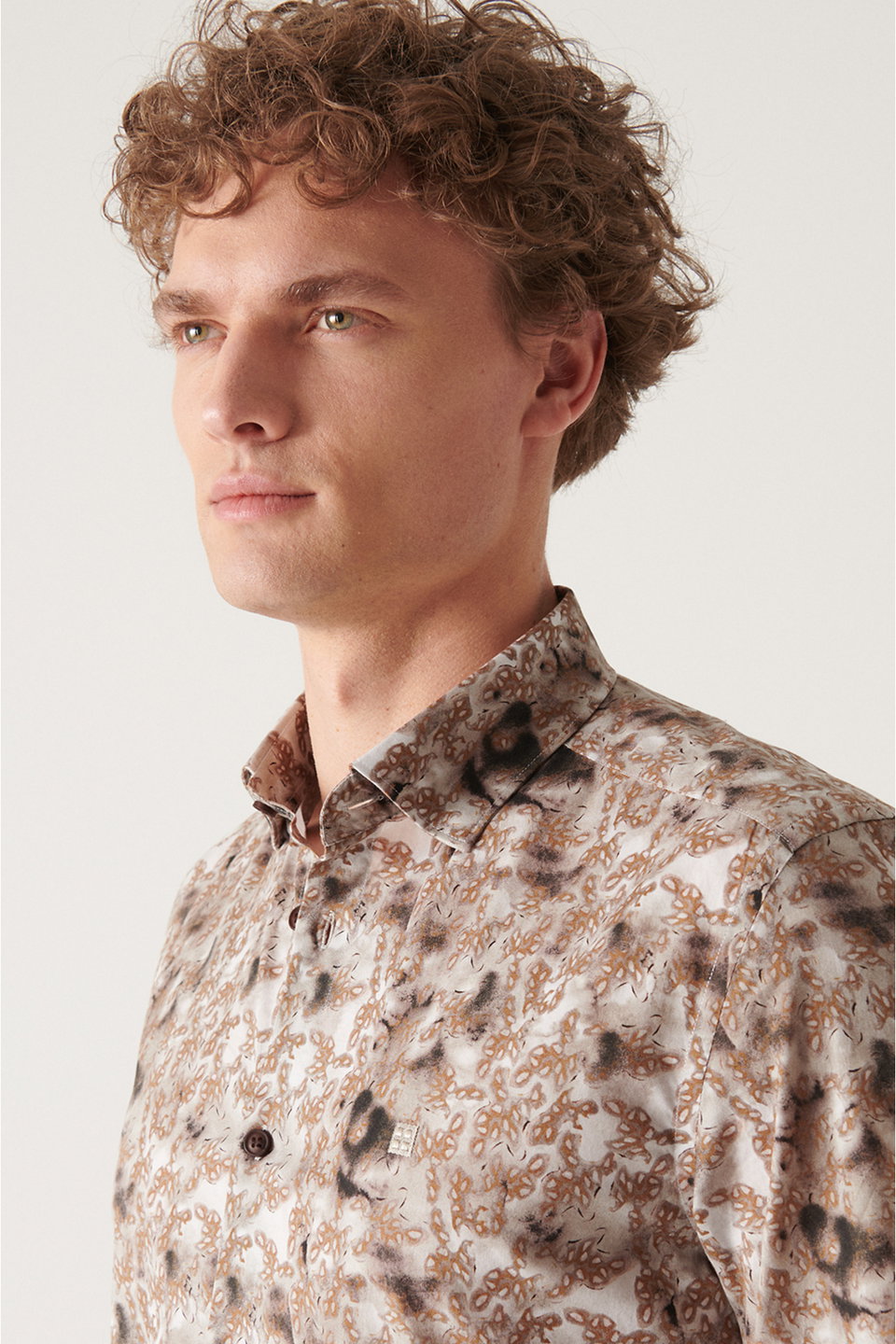 Men's Abstract Patterned 100% Cotton Shirt A22Y2013
